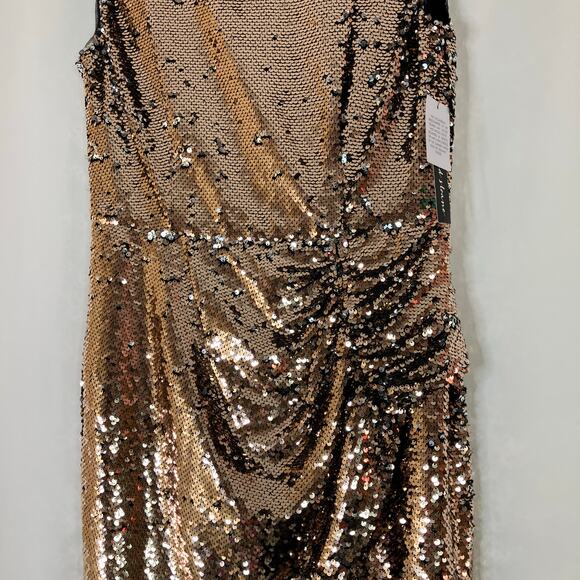 Clover and Sloane | Sequin Dress Sheath Mock Neck Midi Party Event NWT - Picture 3 of 8